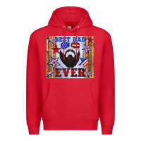 Red best dad ever american flag Premium Hoodie - Artiststas