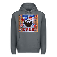 Rock best dad ever american flag Premium Hoodie - Artiststas