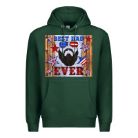 Sports Green best dad ever american flag Premium Hoodie - Artiststas