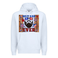 White best dad ever american flag Premium Hoodie - Artiststas