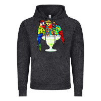 Vintage Black parrots drinking margarita hawaiian Vintage Hoodie - artisFamous