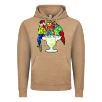 Vintage Coffee parrots drinking margarita hawaiian Vintage Hoodie - artisFamous