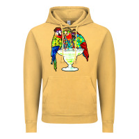 Parrots Drinking Margarita Hawaiian Vintage Hoodie | Teevron