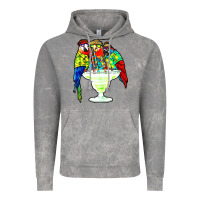 Cloud Rock parrots drinking margarita hawaiian Vintage Hoodie - artisFamous