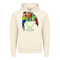 Vintage Artic parrots drinking margarita hawaiian Vintage Hoodie - artisFamous