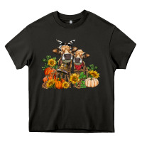 Asphalt Fall heifer cows Heavy Core Tee - RanaPortraitStore