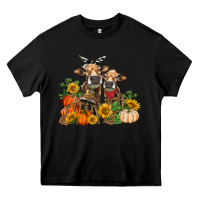 Black Fall heifer cows Heavy Core Tee - RanaPortraitStore