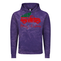 Cloud Purple vintage red truck with christmas Vintage Hoodie - artisFamous