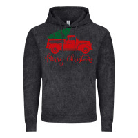 Vintage Black vintage red truck with christmas Vintage Hoodie - artisFamous