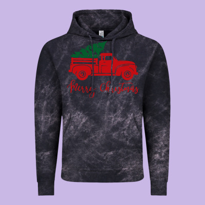 Vintage Red Truck With Christmas Vintage Hoodie Designed By Artisfamous