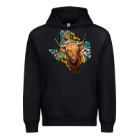 Black texas map highland cow Urban Hoodie - Jasminsmagicworld