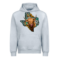 Heather Grey texas map highland cow Urban Hoodie - Jasminsmagicworld