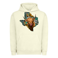 Pigment Pistachio texas map highland cow Urban Hoodie - Jasminsmagicworld