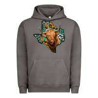 Pigment Tornado texas map highland cow Urban Hoodie - Jasminsmagicworld