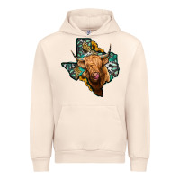 Sandshell texas map highland cow Urban Hoodie - Jasminsmagicworld