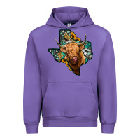 Tulip texas map highland cow Urban Hoodie - Jasminsmagicworld