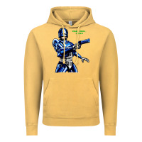 Vintage Mustard 8bit robocop Vintage Hoodie - artisFamous