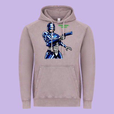8bit Robocop Vintage Hoodie Designed By Artisfamous