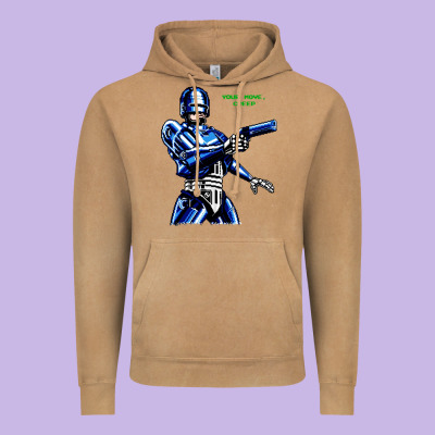 8bit Robocop Vintage Hoodie Designed By Artisfamous