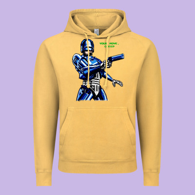 8bit Robocop Vintage Hoodie Designed By Artisfamous