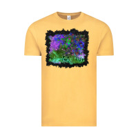 Vintage Mustard halloween skull and leopard background Vintage Tee - BundleAndBundleShop