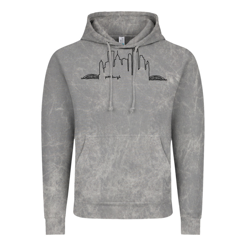 Pittsburgh Skyline City Vintage Hoodie by artisFamous | Teevron