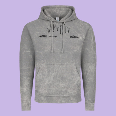 Pittsburgh Skyline City Vintage Hoodie Designed By Artisfamous