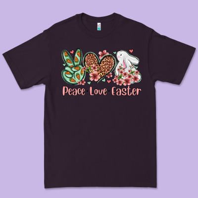 Easter Day Peace Love Easter Premium Tee Designed By Oliviacreatesart