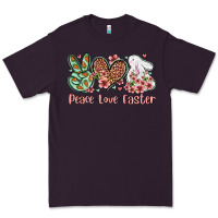 Plum Easter Day Peace love Easter Premium Tee - OliviaCreatesArt