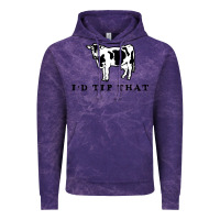 Cloud Purple i'd tip that funny cow tipping design Vintage Hoodie - artisFamous