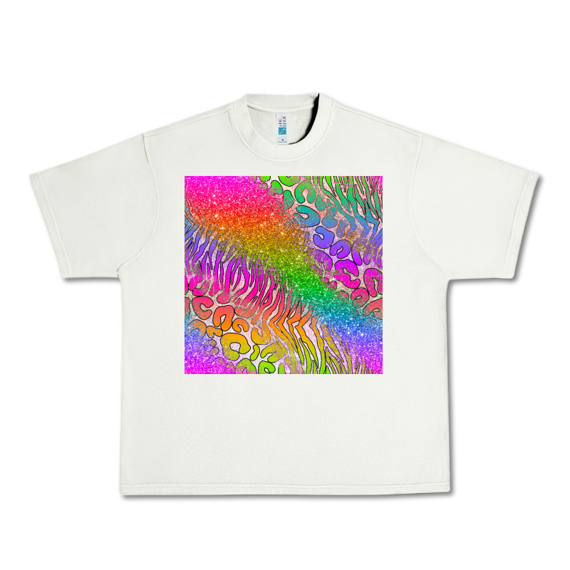 Neon Glitter Leopard Seamless Pattern Urban Heavy Tee by BundleAndBundleShop | Teevron