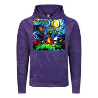 Cloud Purple starry night print van gogh parody Vintage Hoodie - artisFamous