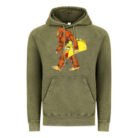 Vintage Olive bigfoot carrying taco Vintage Hoodie - artisFamous