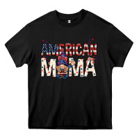Black American mama with gnome mothers day Heavy Core Tee - HowdyJamesFarm