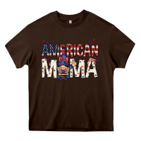 American Mama With Gnome Mothers Day Heavy Core Tee | Teevron