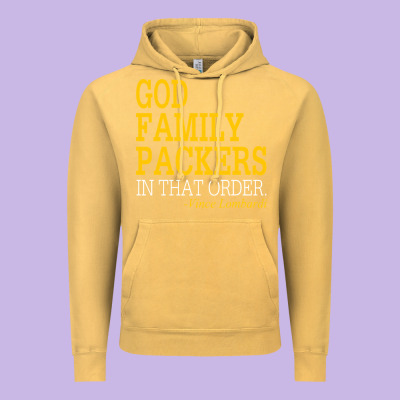 God Family Packers In That Order Vintage Hoodie Designed By Artisfamous