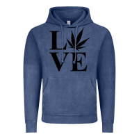 Vintage Denim love weed 420 Vintage Hoodie - artisFamous