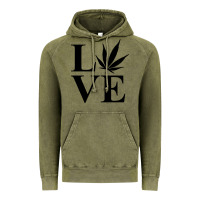 Vintage Olive love weed 420 Vintage Hoodie - artisFamous