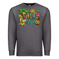 Charcoal Heather salty vibes tequila summer Premium Sweatshirt - Jasminsmagicworld
