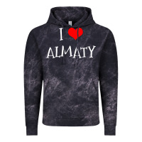 Cloud Black i love almaty city Vintage Hoodie - artisFamous