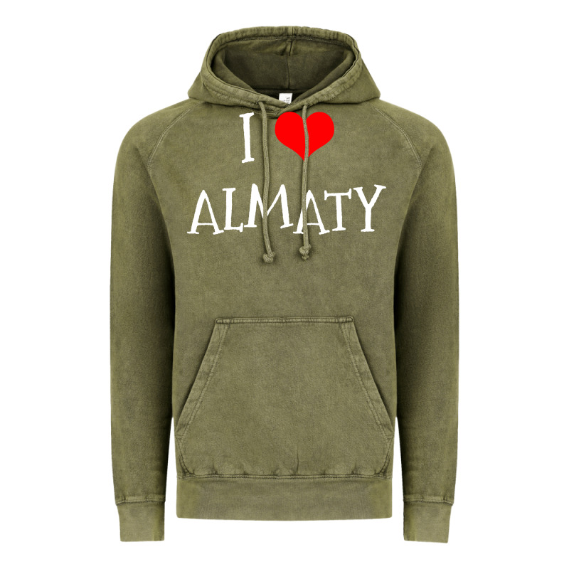 I Love Almaty City Vintage Hoodie by artisFamous | Teevron