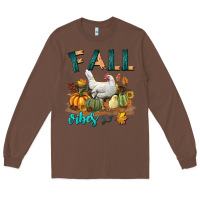 Chestnut Fall Vibes Chicken Long Sleeve Tee - LillyAllenDesigns