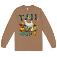 Toasted Coconut Fall Vibes Chicken Long Sleeve Tee - LillyAllenDesigns