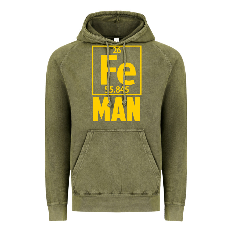 Fe Man Funny Superhero For Halloween Vintage Hoodie by artisFamous | Teevron