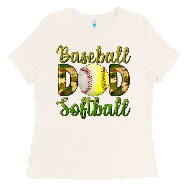 Baseball Dad Softball Ladies Tee by BundleAndBundleShop | Teevron