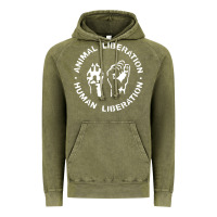 Vintage Olive animal liberation Vintage Hoodie - artisFamous