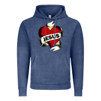 Vintage Denim jesus love Vintage Hoodie - artisFamous