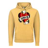 Vintage Mustard jesus love Vintage Hoodie - artisFamous