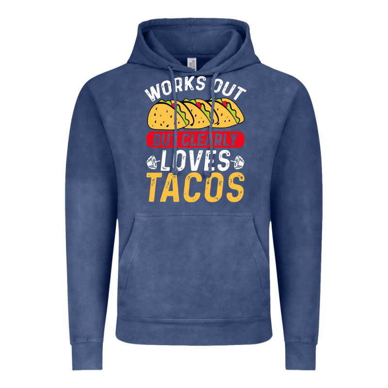 Tacos Work Out Gym Gift Classic Vintage Hoodie by artisFamous | Teevron