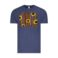Vintage Denim sunflowers serape leopard Vintage Tee - RanaPortraitStore